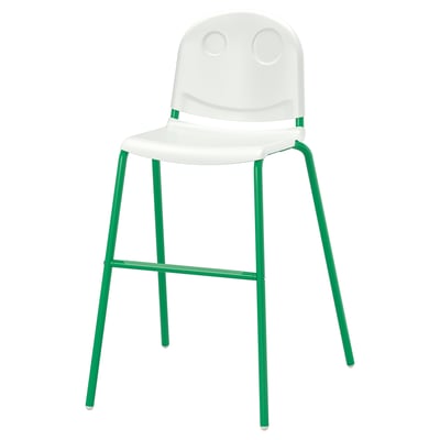 VILDGÅS Junior chair, white/green
