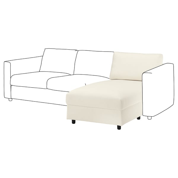 VIMLE Chaise longue section, Johanneshov off-white