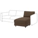 VIMLE Chaise longue section, Mosshed dark brown