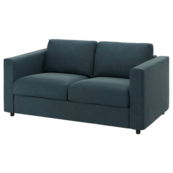 IKEA VIMLE 2-seat sofa in teal with sleek, modern design. Soft, removable cover, environmentally friendly materials.