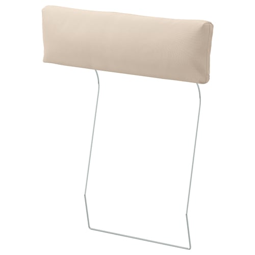 VIMLE headrest, beige, fabric, rectangular, modern design.