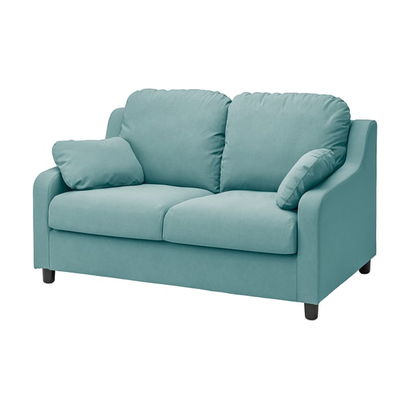 VINLIDEN Cover for 2-seat sofa, Hakebo light turquoise