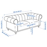 VISKAFORS 2-seat sofa, Lejde anthracite/birch