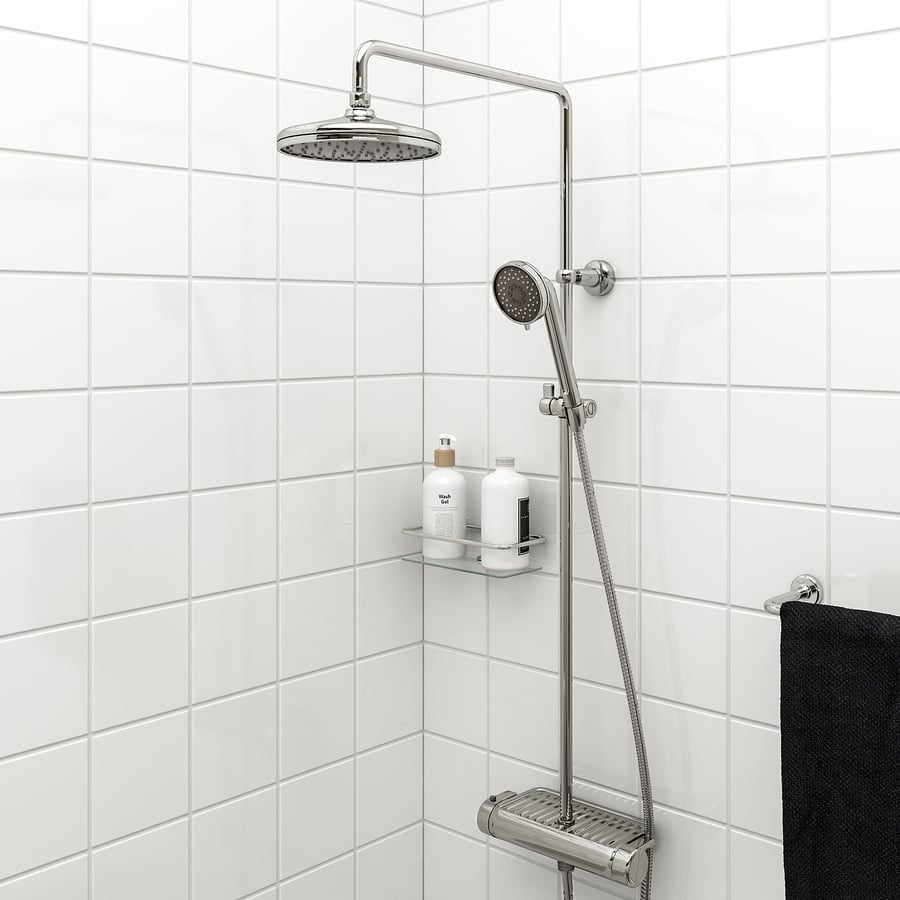 VOXNAN shower set with thermostatic mixer, chromeplated IKEA