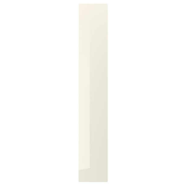 VOXTORP Cover panel, high-gloss light beige, 39x240 cm