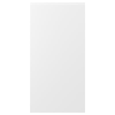 VOXTORP white kitchen door, matt surface, rectangular, integrated handles.