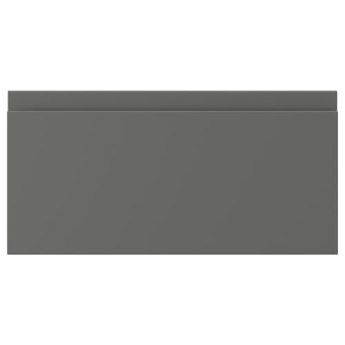 VOXTORP drawer in dark grey, modern and minimalist design, smooth, plastic edges, rectangular shape.
