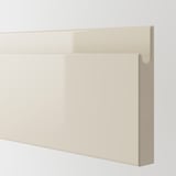 VOXTORP Drawer front, high-gloss light beige, 60x10 cm