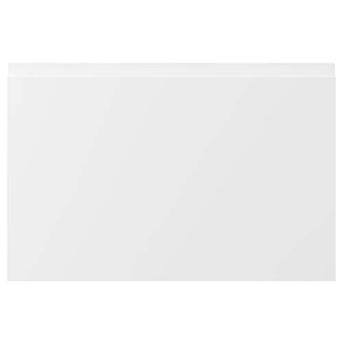 VOXTORP drawer fronts, matte white, modern design, integrated handles.