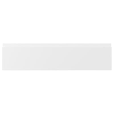 VOXTORP drawer in matte white with sleek, integrated handles, smooth surface.
