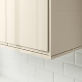 VOXTORP Rounded deco strip/moulding, high-gloss light beige, 221 cm