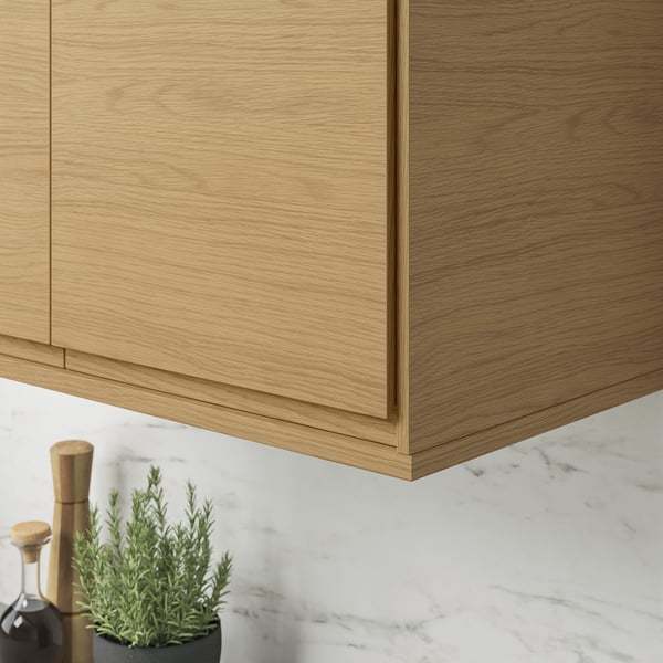 VOXTORP Rounded deco strip/moulding, oak effect, 221 cm