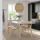 YPPERLIG / LISABO Table and 4 chairs, ash/ash, 200x90 cm