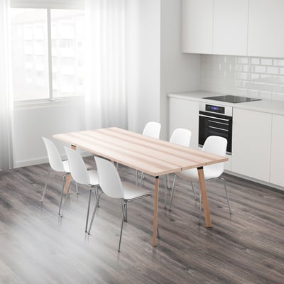 YPPERLIG Table, ash, 200x90 cm
