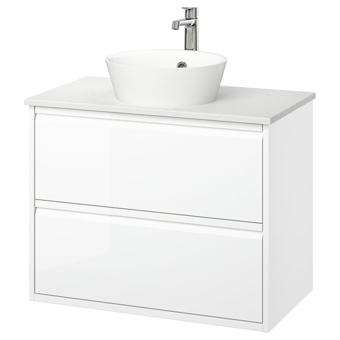 ÄNGSJÖN / KATTEVIK Bathroom vanity with sink & faucet IKEA