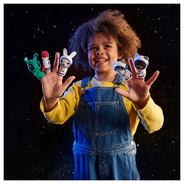 AFTONSPARV 5-piece finger puppet set, multicolor