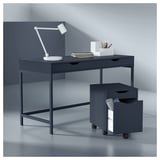 ALEX Desk, black-blue, 132x58 cm