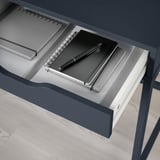 ALEX Desk, black-blue, 132x58 cm