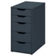 ALEX Drawer unit, black-blue, 36x70 cm