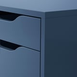 ALEX Drawer unit on casters, black-blue/black, 36x50 cm