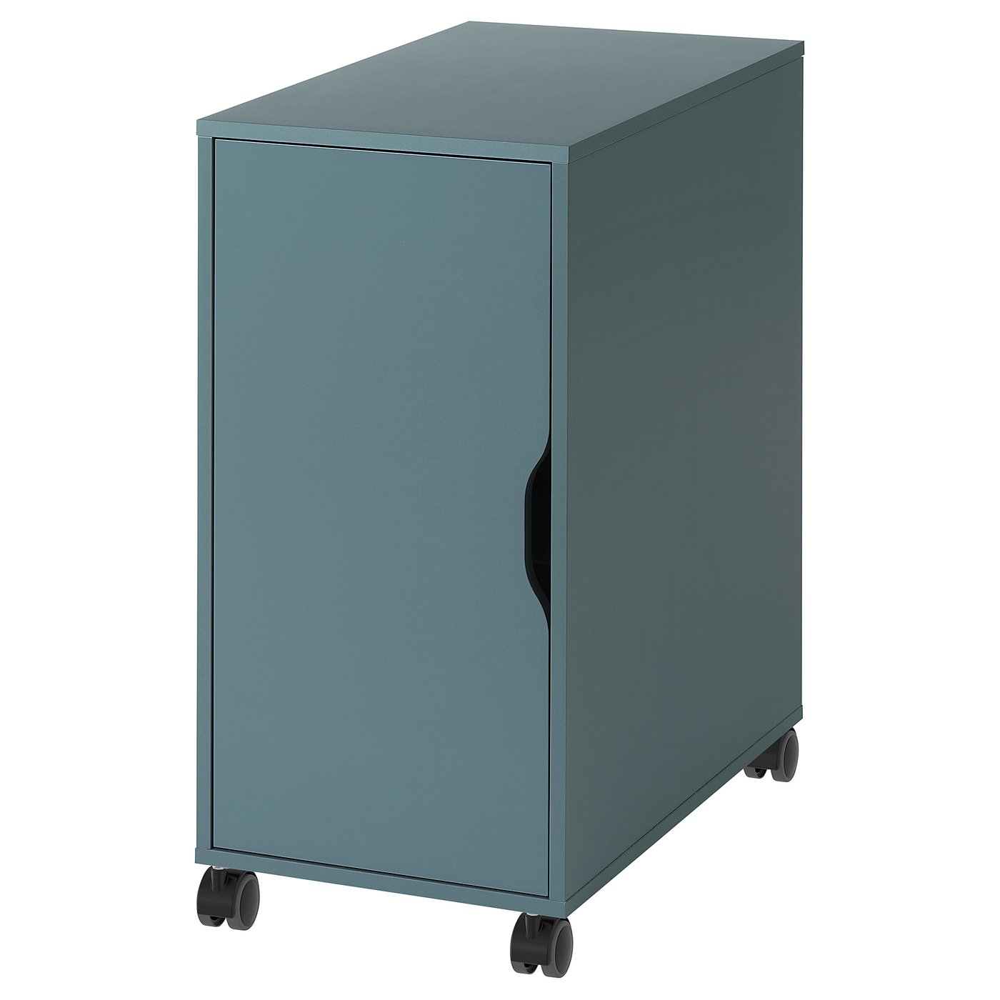 ALEX storage unit on casters, grayturquoise/black, 36x76 cm (141/8x297