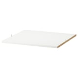 A white ALTARLIDEN shelf featuring a rectangular shape with clean edges and a paper foil top, supported by plastic edging.