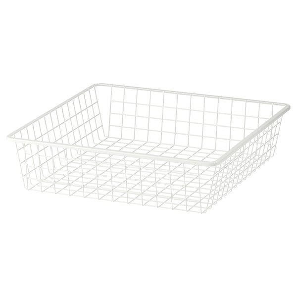 ALTARLIDEN white wire basket, rectangular, grid design, steel material.