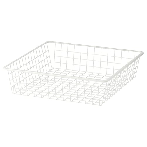 ALTARLIDEN white wire basket, rectangular, grid design, steel material.