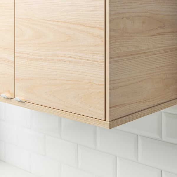 ASKERSUND Rounded deco strip, light ash effect, 221 cm