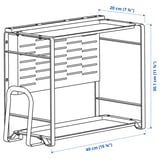 AVSTEG Kitchen countertop organizer, bamboo/white, 40x21 cm