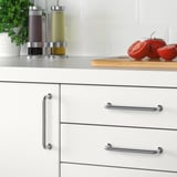 BAGGANÄS Handle, stainless steel, 143 mm