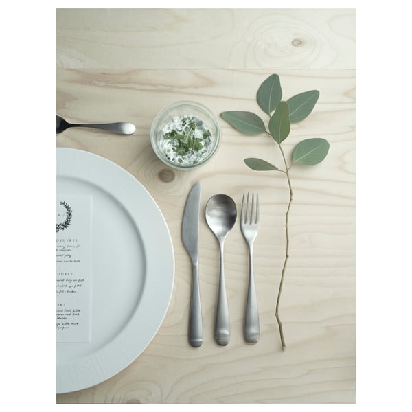 BEHAGFULL 24-piece flatware set, stainless steel