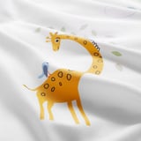 BERGFINK 3-piece bedlinen set with bag, green giraffe, 150x200/50x80 cm