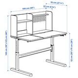 BERGLÄRKA / GUNRIK Children's desk+chair w armrests
