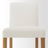 BERGMUND Bar stool with backrest, oak effect/Inseros white, 62 cm