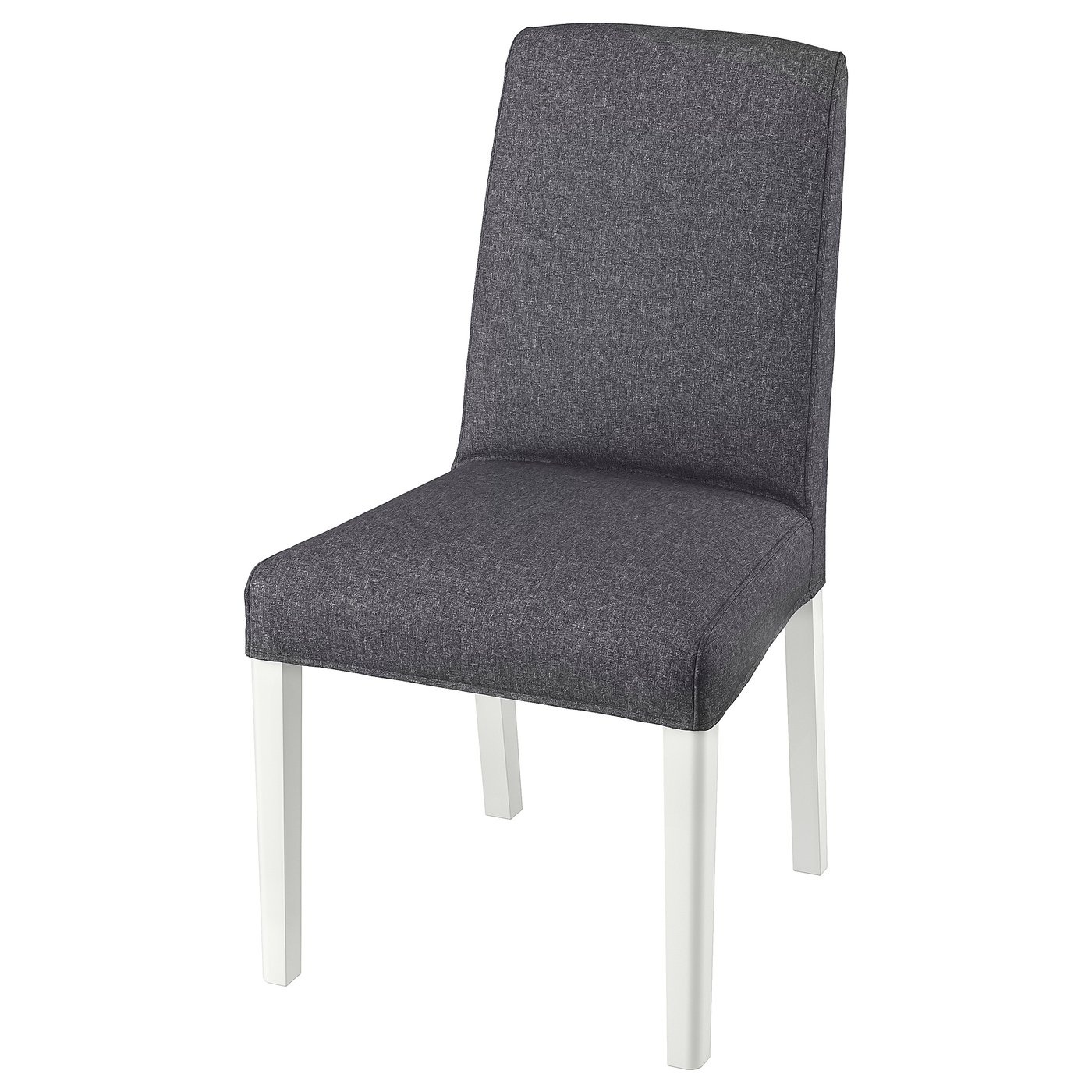 BERGMUND chair, white/Gunnared medium gray - IKEA