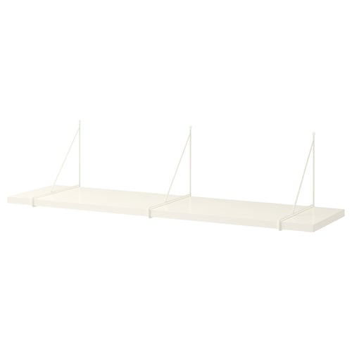 BERGSHULT wall shelf, white. Modern, rectangular, holds decor or items, minimalist aesthetic.