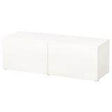 BESTÅ Shelf unit with doors, white/Lappviken white, 120x42x38 cm