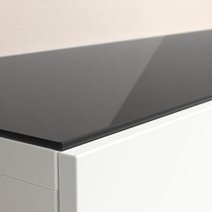 BESTÅ top panel, glass dark gray, 120x40 cm (471/4x153/4") IKEA