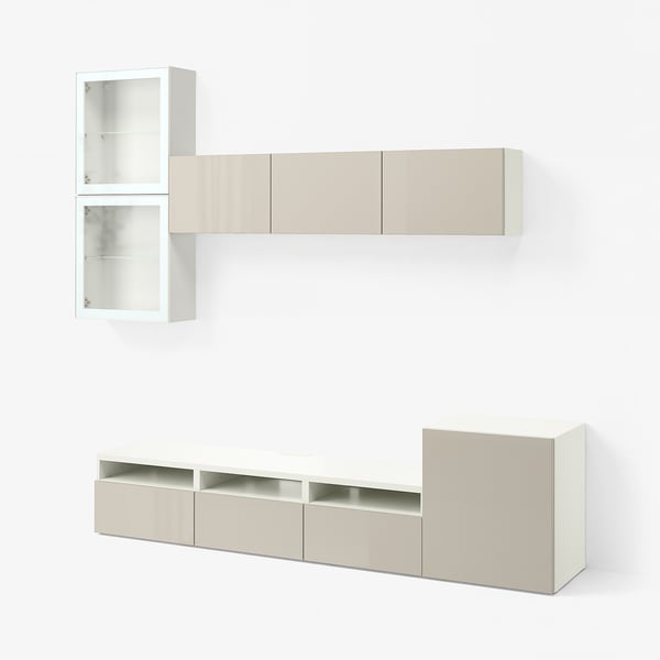 BESTÅ TV storage combination/glass doors