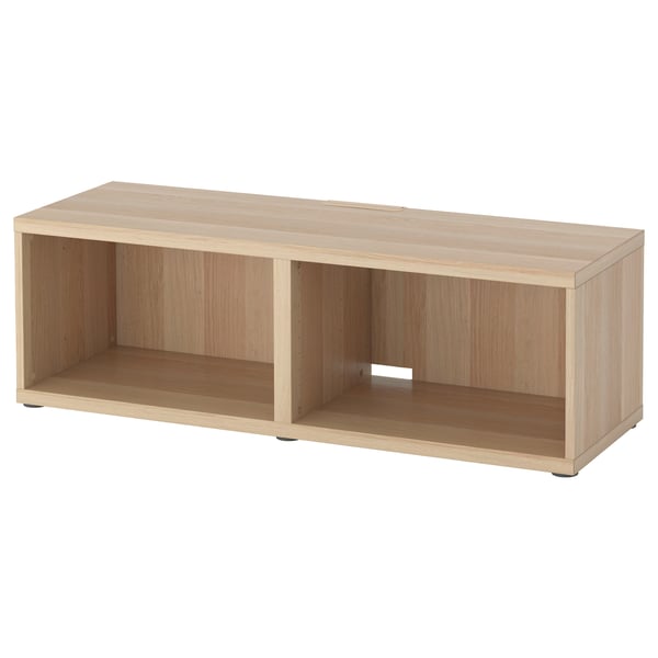 BESTÅ TV unit, white stained oak effect, 120x40x38 cm