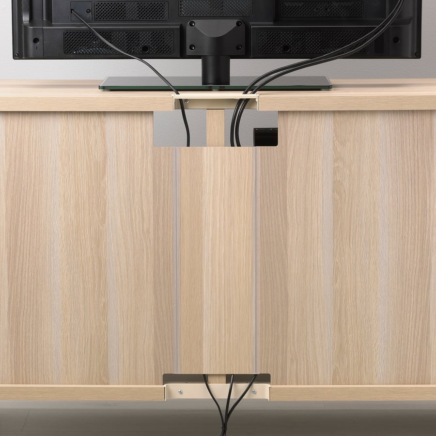 BESTÅ TV unit, white stained oak effect, 120x40x64 cm (471/4x153/4x251