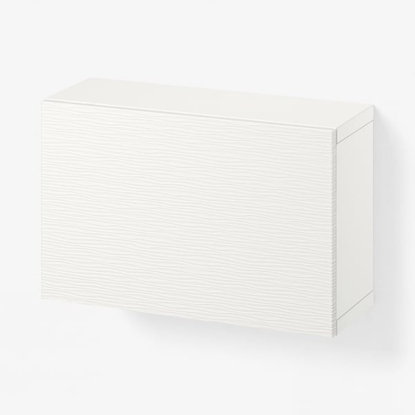 BESTÅ Wall-mounted cabinet combination, white/Laxviken white, 60x22x38 cm