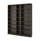 BILLY Bookcase comb w extension units, dark brown oak effect, 200x28x237 cm