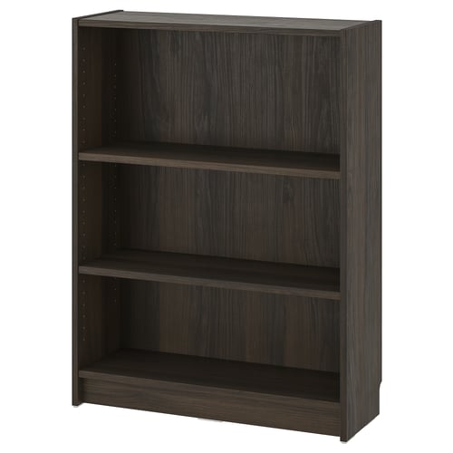BILLY bookcase, dark brown oak effect, 80x28x106 cm (311/2x11x413/4