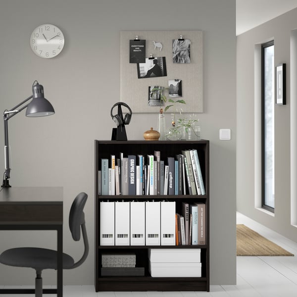 BILLY Bookcase, dark brown oak effect, 80x28x106 cm (311/2x11x413/4