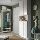 BILLY / OXBERG Bookcase w doors/ext unit, white, 80x30x237 cm
