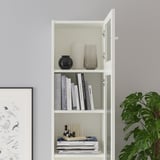 BILLY / OXBERG Bookcase w hght ext ut/pnl/glss drs