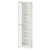 BILLY / OXBERG Bookcase with glass-door, white/glass, 40x30x202 cm