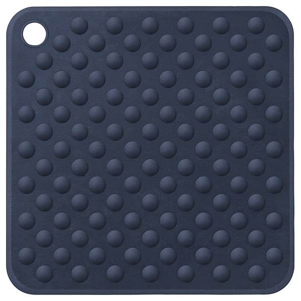 BLÅSJÖN Tub mat, dark blue, 50x50 cm